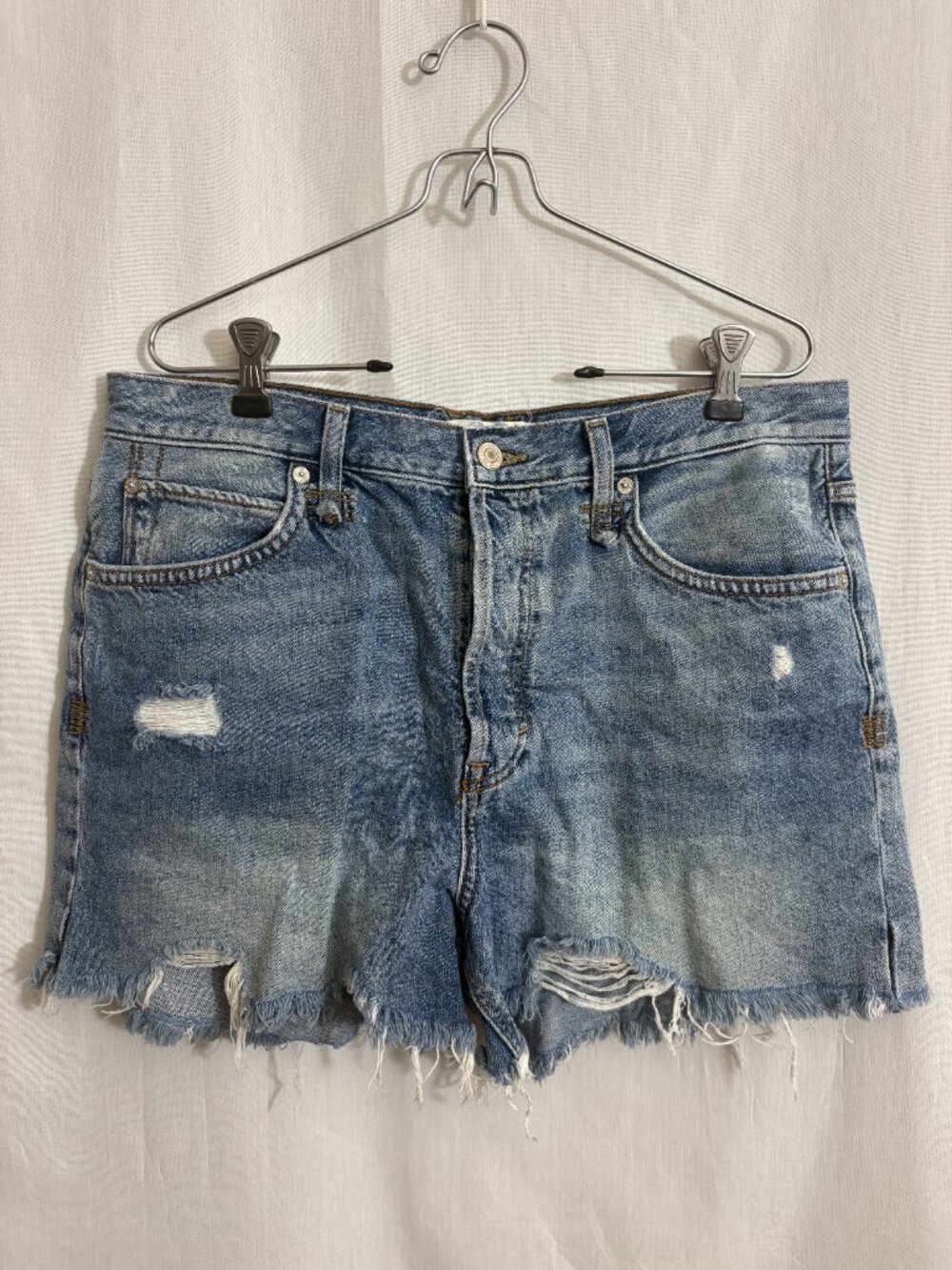 Free People We The Free Makai Cutoff Denim Shorts Shout & Twist Size 30